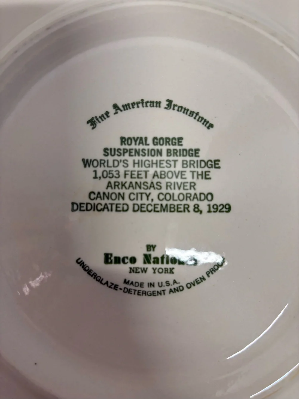 Decorative Collector Plate in Cream and Brown